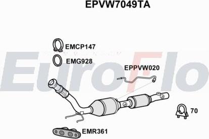 EuroFlo EPVW7049TA - сажі / частковий фільтр, система вихлопу ОГ autocars.com.ua