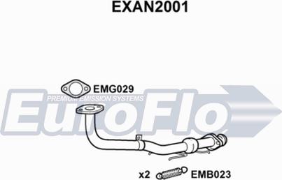 EuroFlo EXAN2001 - Труба вихлопного газу autocars.com.ua