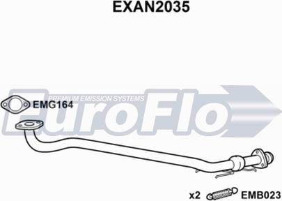 EuroFlo EXAN2035 - Труба вихлопного газу autocars.com.ua