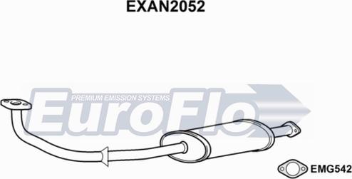 EuroFlo EXAN2052 - Труба вихлопного газу autocars.com.ua