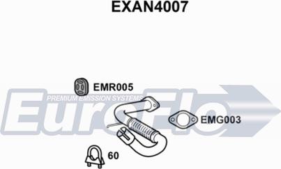 EuroFlo EXAN4007 - Труба вихлопного газу autocars.com.ua