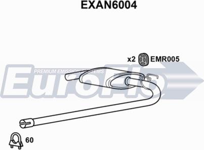 EuroFlo EXAN6004 - Глушник вихлопних газів кінцевий autocars.com.ua