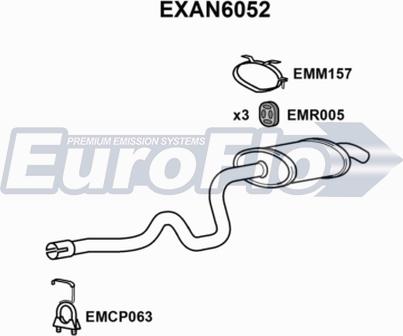 EuroFlo EXAN6052 - Глушник вихлопних газів кінцевий autocars.com.ua