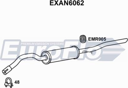 EuroFlo EXAN6062 - Глушник вихлопних газів кінцевий autocars.com.ua