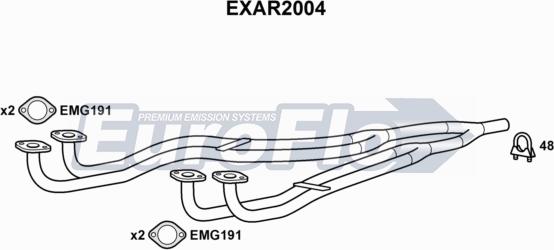 EuroFlo EXAR2004 - Труба вихлопного газу autocars.com.ua