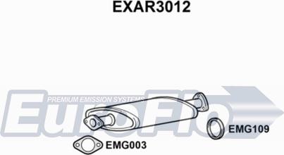 EuroFlo EXAR3012 - Середній глушник вихлопних газів autocars.com.ua