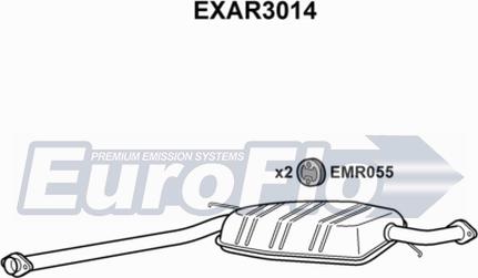 EuroFlo EXAR3014 - Середній глушник вихлопних газів autocars.com.ua