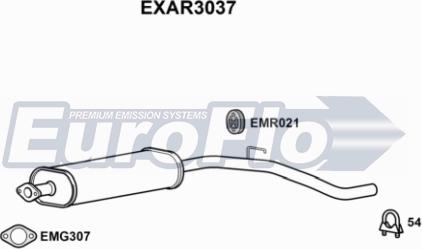 EuroFlo EXAR3037 - Средний глушитель выхлопных газов autodnr.net