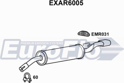 EuroFlo EXAR6005 - Глушник вихлопних газів кінцевий autocars.com.ua