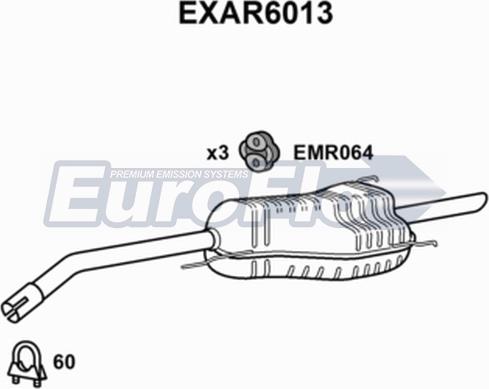 EuroFlo EXAR6013 - Глушник вихлопних газів кінцевий autocars.com.ua