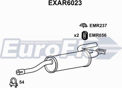 EuroFlo EXAR6023 - Глушник вихлопних газів кінцевий autocars.com.ua