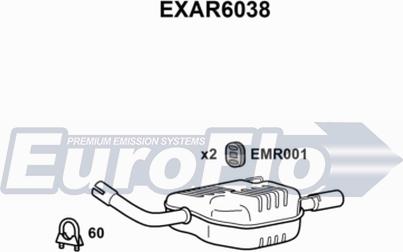 EuroFlo EXAR6038 - Глушник вихлопних газів кінцевий autocars.com.ua