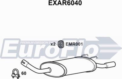 EuroFlo EXAR6040 - Глушник вихлопних газів кінцевий autocars.com.ua