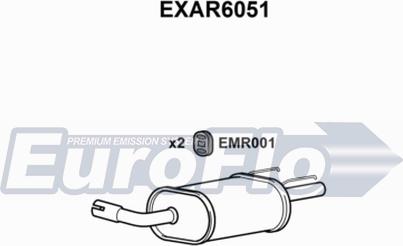 EuroFlo EXAR6051 - Глушник вихлопних газів кінцевий autocars.com.ua