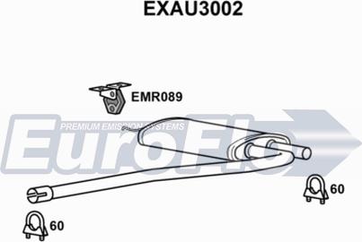 EuroFlo EXAU3002 - Середній глушник вихлопних газів autocars.com.ua