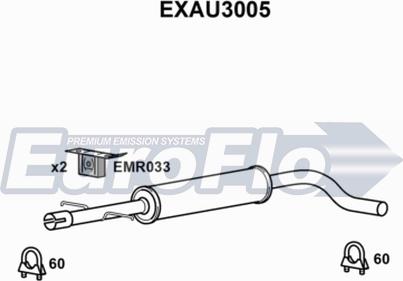 EuroFlo EXAU3005 - Средний глушитель выхлопных газов autodnr.net