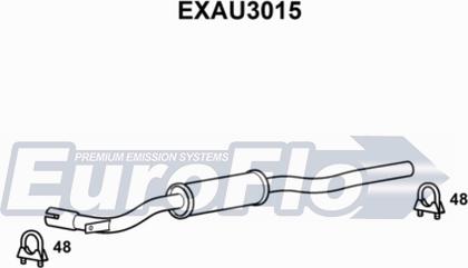EuroFlo EXAU3015 - Середній глушник вихлопних газів autocars.com.ua