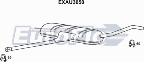 EuroFlo EXAU3050 - Середній глушник вихлопних газів autocars.com.ua