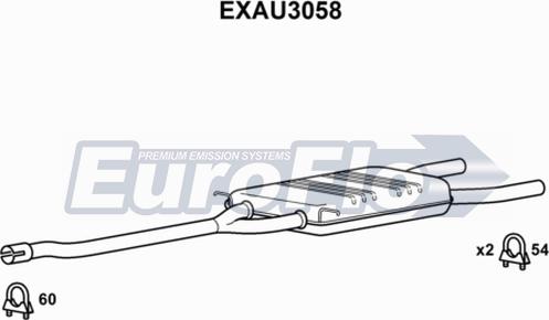 EuroFlo EXAU3058 - Середній глушник вихлопних газів autocars.com.ua