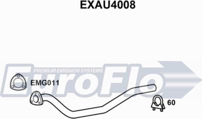 EuroFlo EXAU4008 - Труба вихлопного газу autocars.com.ua