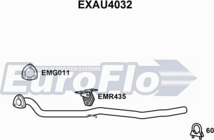 EuroFlo EXAU4032 - Труба вихлопного газу autocars.com.ua