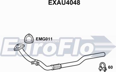 EuroFlo EXAU4048 - Труба вихлопного газу autocars.com.ua