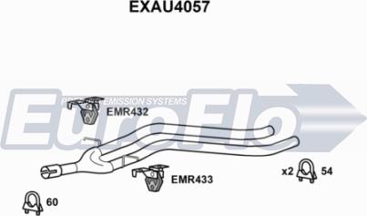 EuroFlo EXAU4057 - Труба вихлопного газу autocars.com.ua