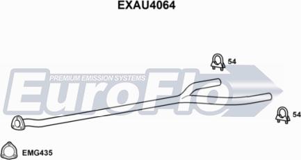 EuroFlo EXAU4064 - Труба вихлопного газу autocars.com.ua