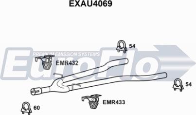 EuroFlo EXAU4069 - Труба вихлопного газу autocars.com.ua