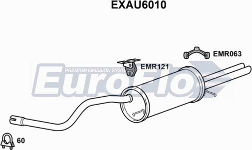 EuroFlo EXAU6010 - Глушник вихлопних газів кінцевий autocars.com.ua