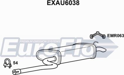 EuroFlo EXAU6038 - Глушник вихлопних газів кінцевий autocars.com.ua