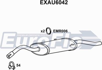 EuroFlo EXAU6042 - Глушник вихлопних газів кінцевий autocars.com.ua