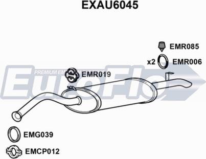 EuroFlo EXAU6045 - Глушник вихлопних газів кінцевий autocars.com.ua