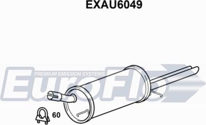 EuroFlo EXAU6049 - Глушник вихлопних газів кінцевий autocars.com.ua