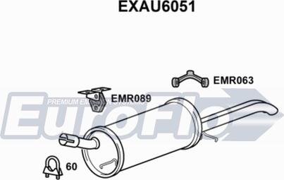 EuroFlo EXAU6051 - Глушник вихлопних газів кінцевий autocars.com.ua