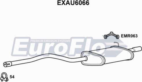 EuroFlo EXAU6066 - Глушник вихлопних газів кінцевий autocars.com.ua