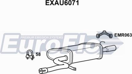 EuroFlo EXAU6071 - Глушник вихлопних газів кінцевий autocars.com.ua