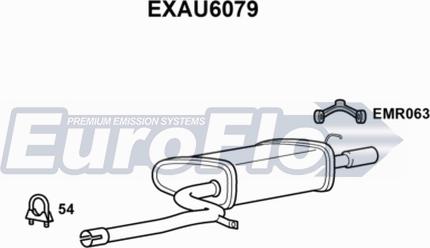 EuroFlo EXAU6079 - Глушник вихлопних газів кінцевий autocars.com.ua