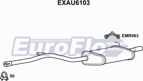 EuroFlo EXAU6103 - Глушник вихлопних газів кінцевий autocars.com.ua