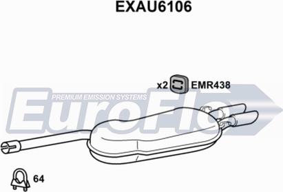 EuroFlo EXAU6106 - Глушник вихлопних газів кінцевий autocars.com.ua