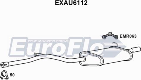 EuroFlo EXAU6112 - Глушник вихлопних газів кінцевий autocars.com.ua