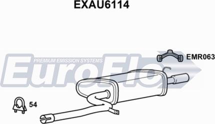 EuroFlo EXAU6114 - Глушник вихлопних газів кінцевий autocars.com.ua