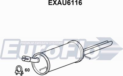 EuroFlo EXAU6116 - Глушник вихлопних газів кінцевий autocars.com.ua