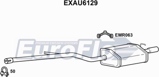 EuroFlo EXAU6129 - Глушник вихлопних газів кінцевий autocars.com.ua