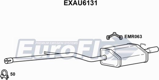 EuroFlo EXAU6131 - Глушник вихлопних газів кінцевий autocars.com.ua