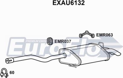 EuroFlo EXAU6132 - Глушник вихлопних газів кінцевий autocars.com.ua