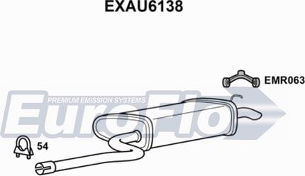 EuroFlo EXAU6138 - Глушник вихлопних газів кінцевий autocars.com.ua