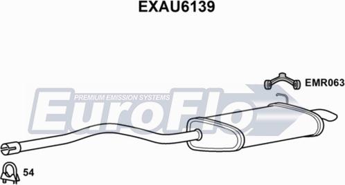 EuroFlo EXAU6139 - Глушник вихлопних газів кінцевий autocars.com.ua