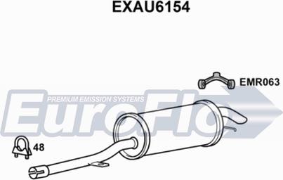 EuroFlo EXAU6154 - Глушник вихлопних газів кінцевий autocars.com.ua