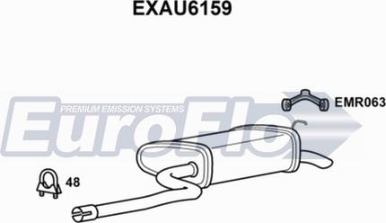 EuroFlo EXAU6159 - Глушник вихлопних газів кінцевий autocars.com.ua